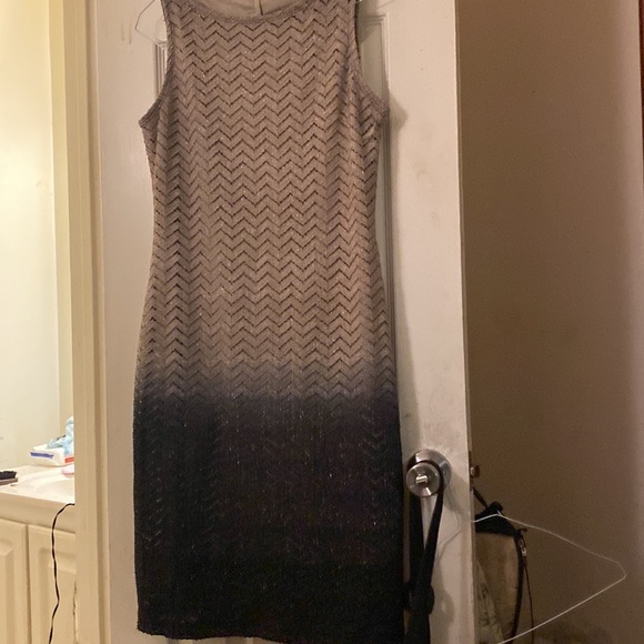 Sunny black and brown dress plain but dressy - Picture 3 of 8